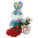 red roses with plush toy and chocolates. Romania